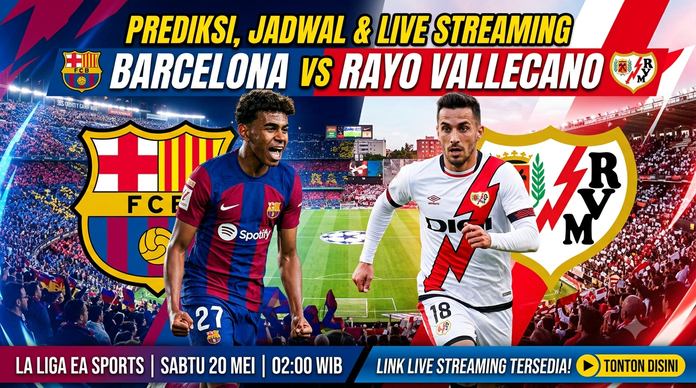 Barcelona vs Rayo Vallecano: Prediksi, Jadwal, dan Link Live Streaming