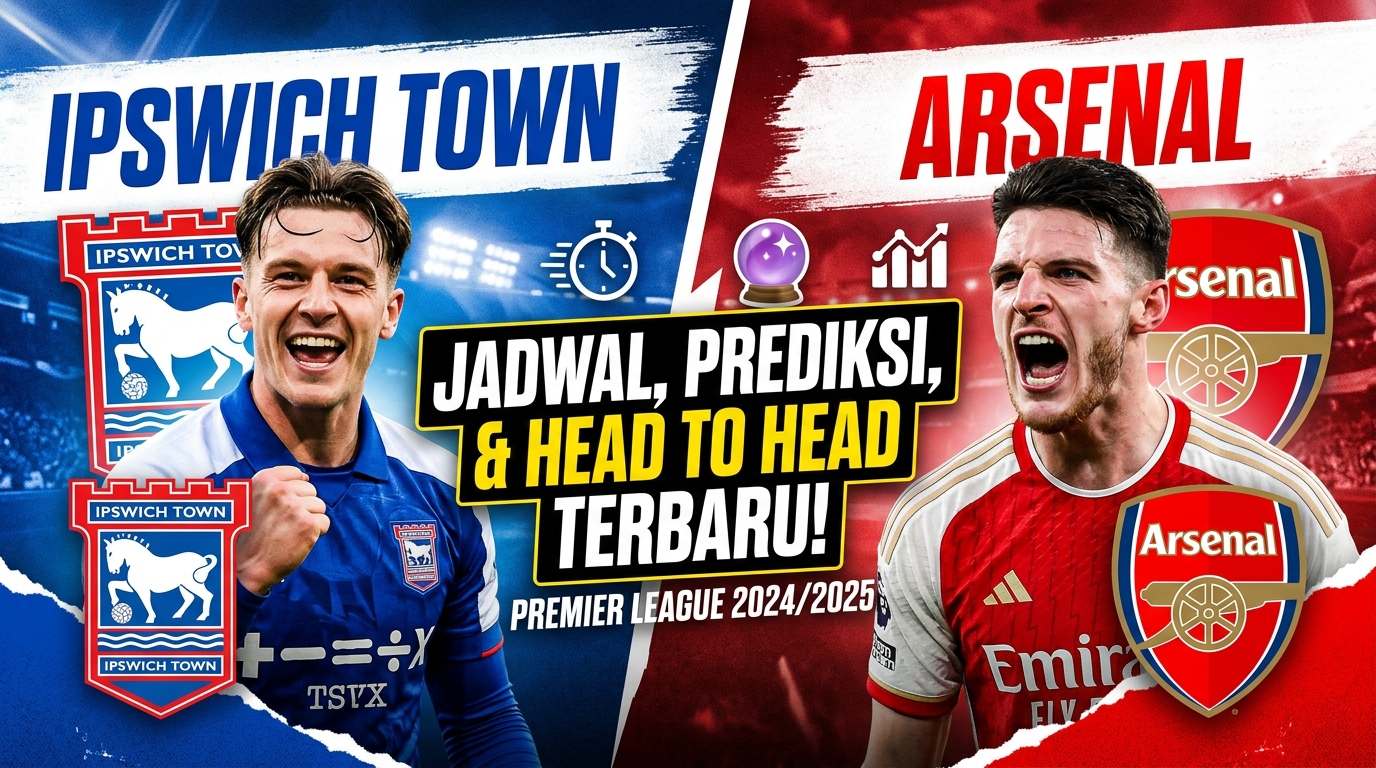 Ipswich vs Arsenal: Jadwal, Prediksi, dan Head to Head Terbaru