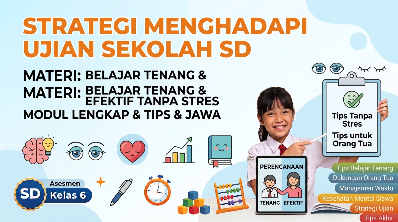 Strategi Menghadapi Ujian Sekolah SD Tanpa Stres untuk Orang Tua dan Siswa