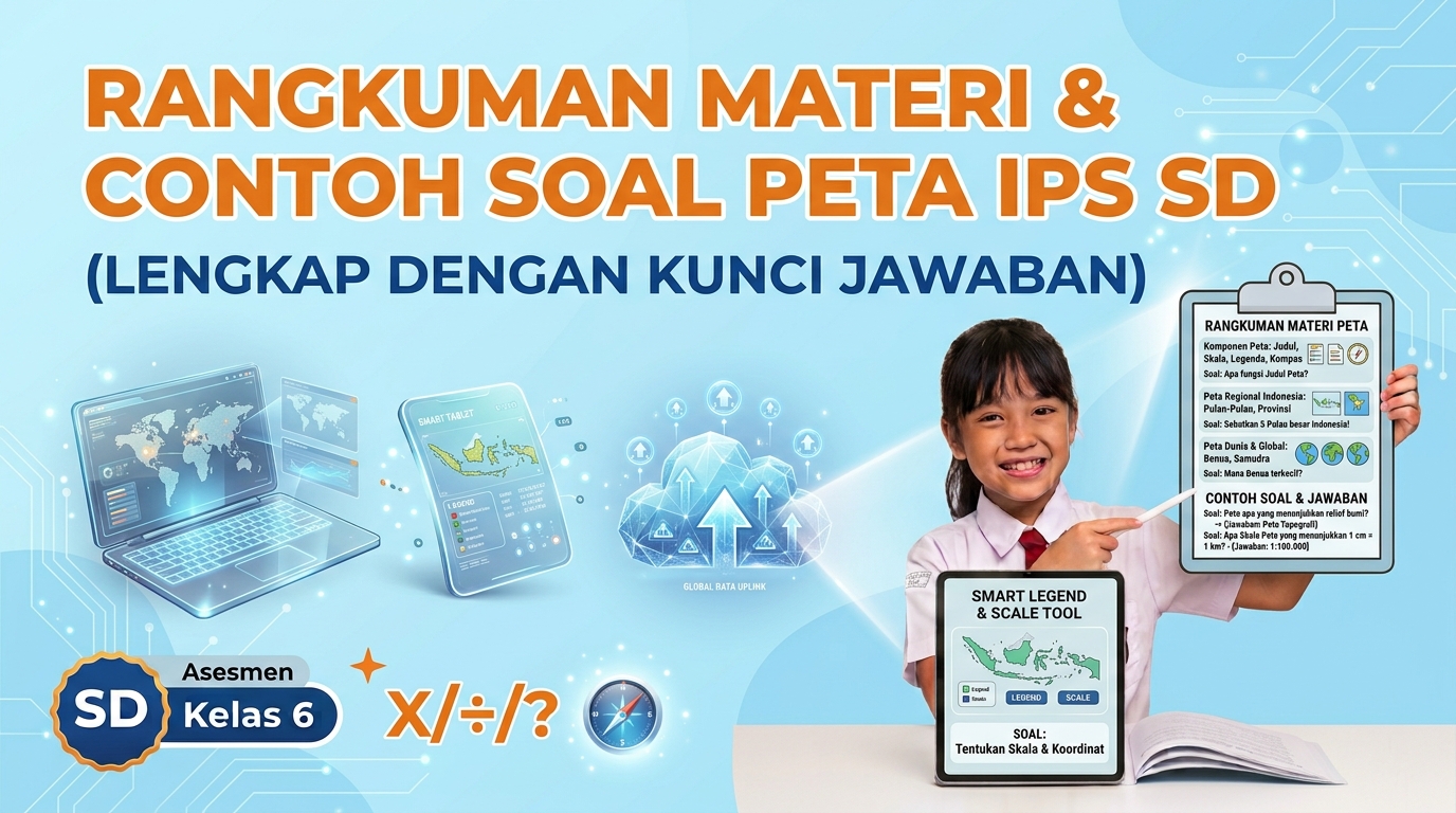 Rangkuman Materi dan Contoh Soal Peta IPS SD