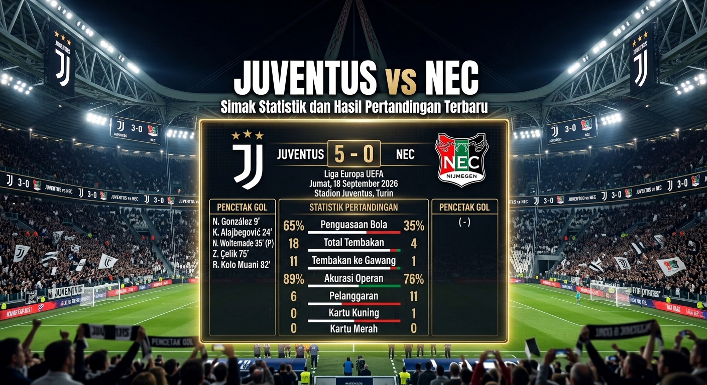 Juventus vs NEC, Simak Statistik dan Hasil Pertandingan Terbaru