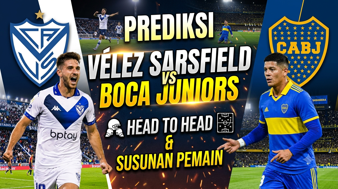Prediksi Vélez Sarsfield vs Boca Juniors: Head to Head dan Susunan Pemain
