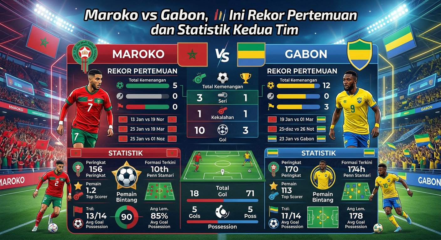 Maroko vs Gabon, Ini Rekor Pertemuan dan Statistik Kedua Tim