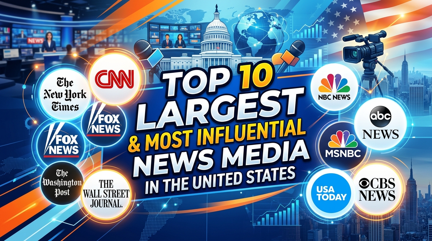 Top 10 Largest and Most Influential News Media Oulets in the United States