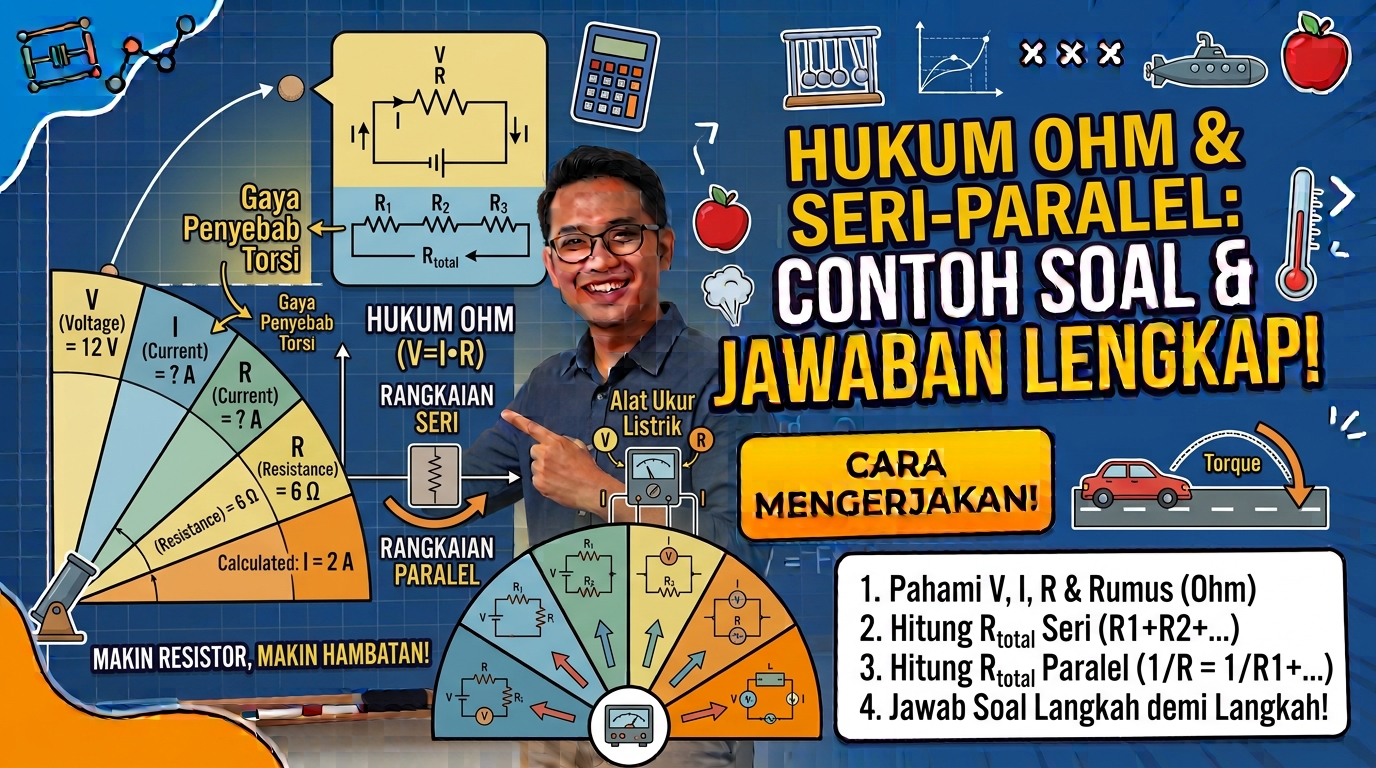 Contoh Soal Hukum Ohm dan Rangkaian Seri-Paralel beserta Cara Mengerjakannya