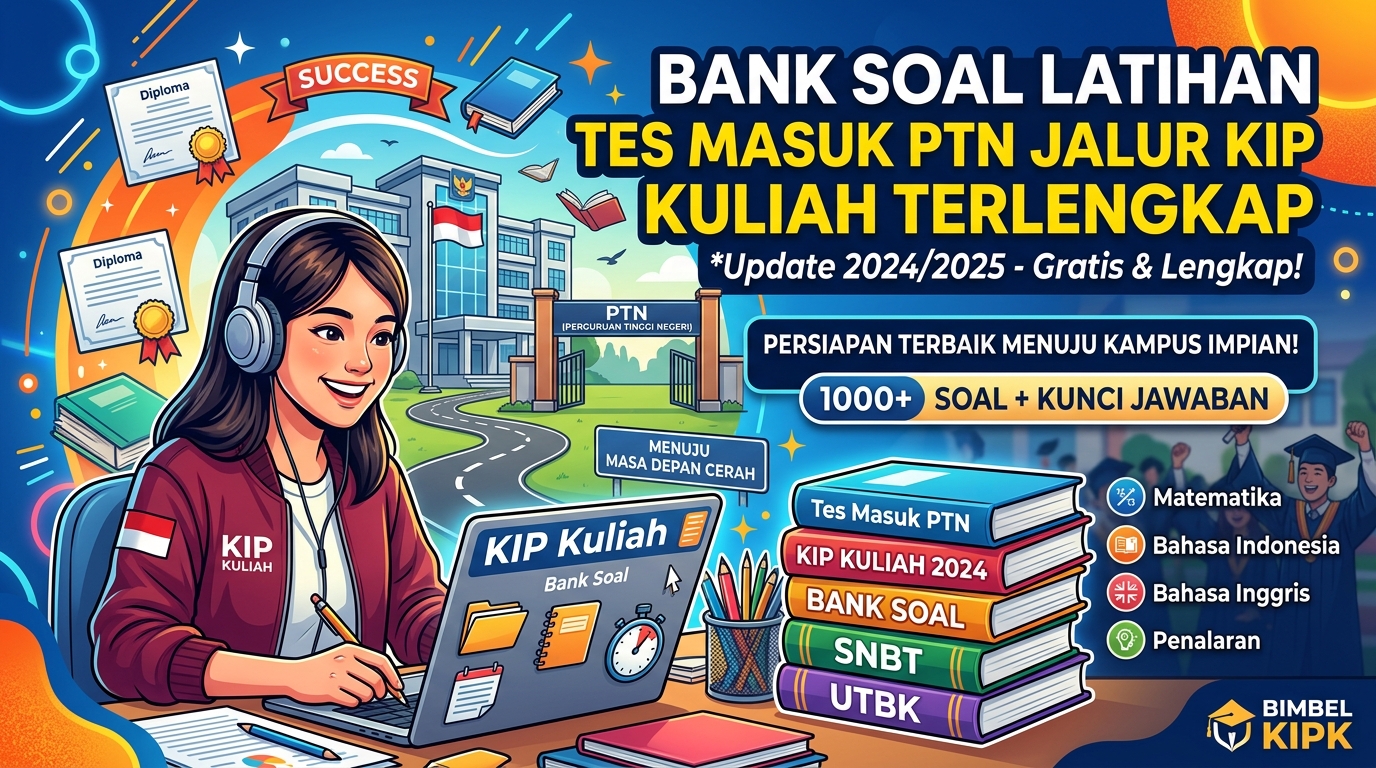 Bank Soal Latihan Tes Masuk PTN Jalur KIP Kuliah Terlengkap