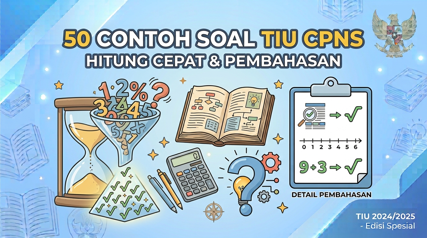 50 Contoh Soal TIU CPNS Hitung Cepat dan Pembahasannya