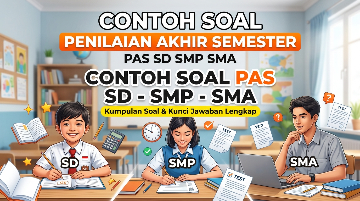 Contoh Soal Penilaian Akhir Semester PAS SD SMP SMA dan Tips Persiapannya