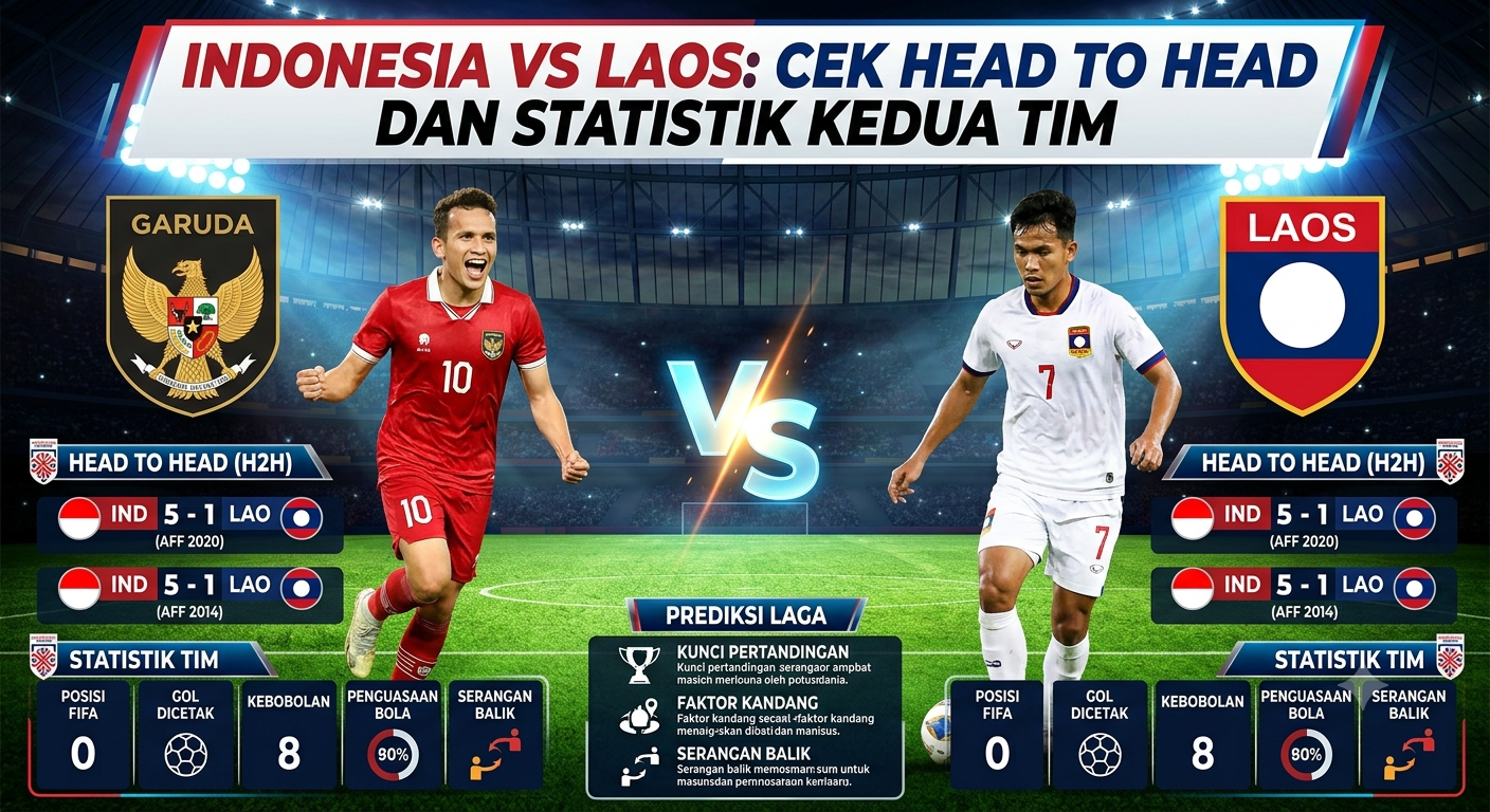 Indonesia vs Laos: Cek Head to Head dan Statistik Kedua Tim