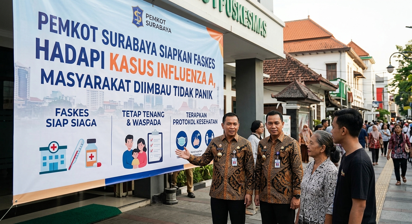 Pemkot Surabaya Siapkan Faskes Hadapi Kasus Influenza A, Masyarakat Diimbau Tidak Panik
