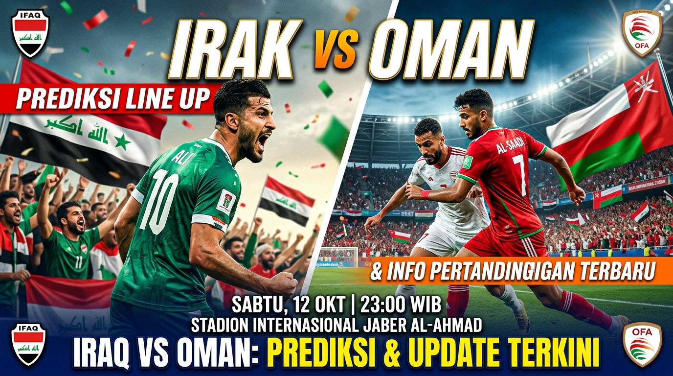 Irak vs Oman: Prediksi Line Up dan Informasi Pertandingan Terbaru