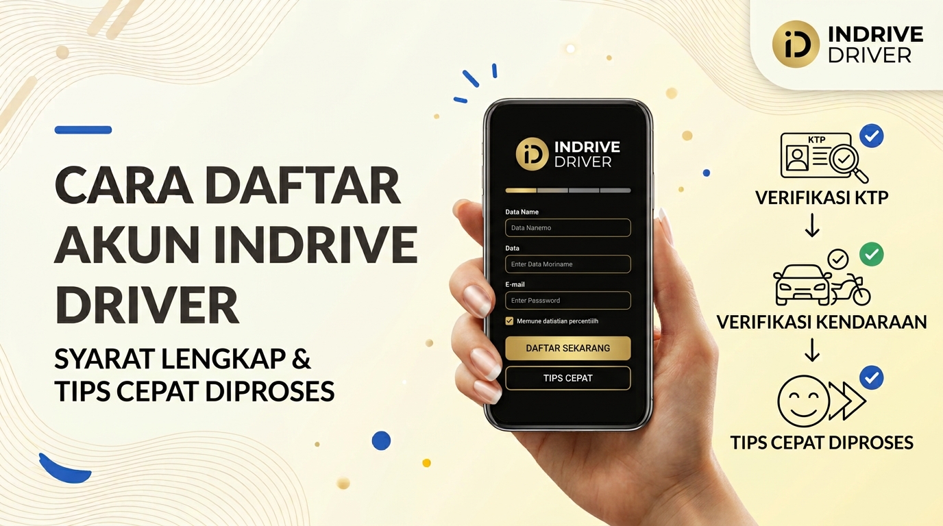 Cara Daftar Akun InDrive Driver Syarat Lengkap dan Tips Cepat Diproses