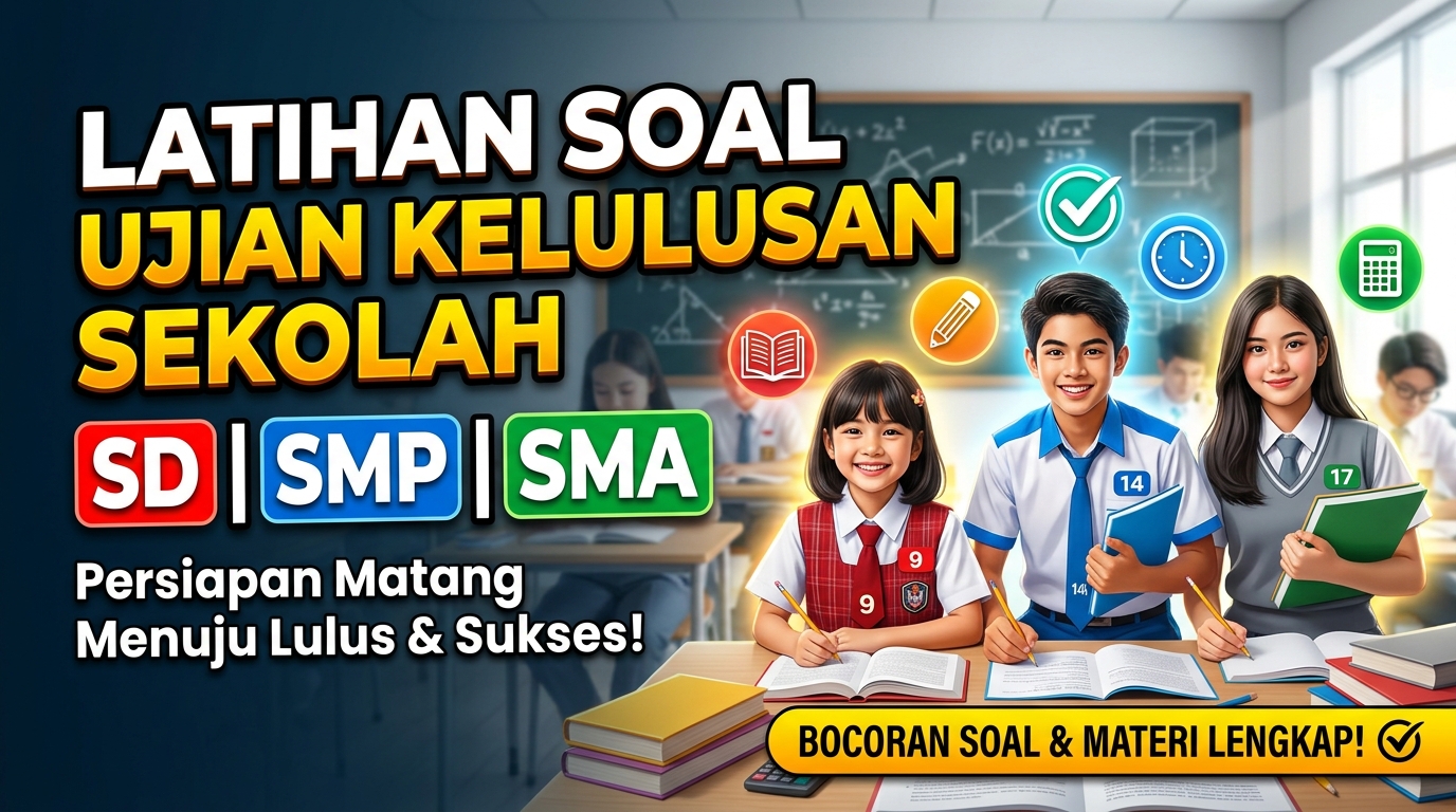 Latihan Soal Ujian Kelulusan Sekolah SD SMP SMA dan Tips Persiapannya