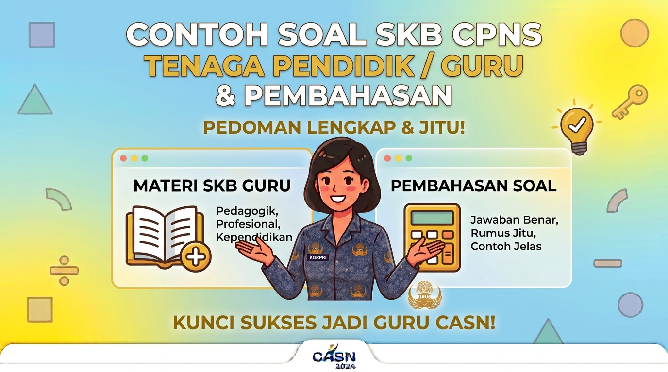 Contoh Soal SKB CPNS Tenaga Pendidik / Guru dan Pembahasan