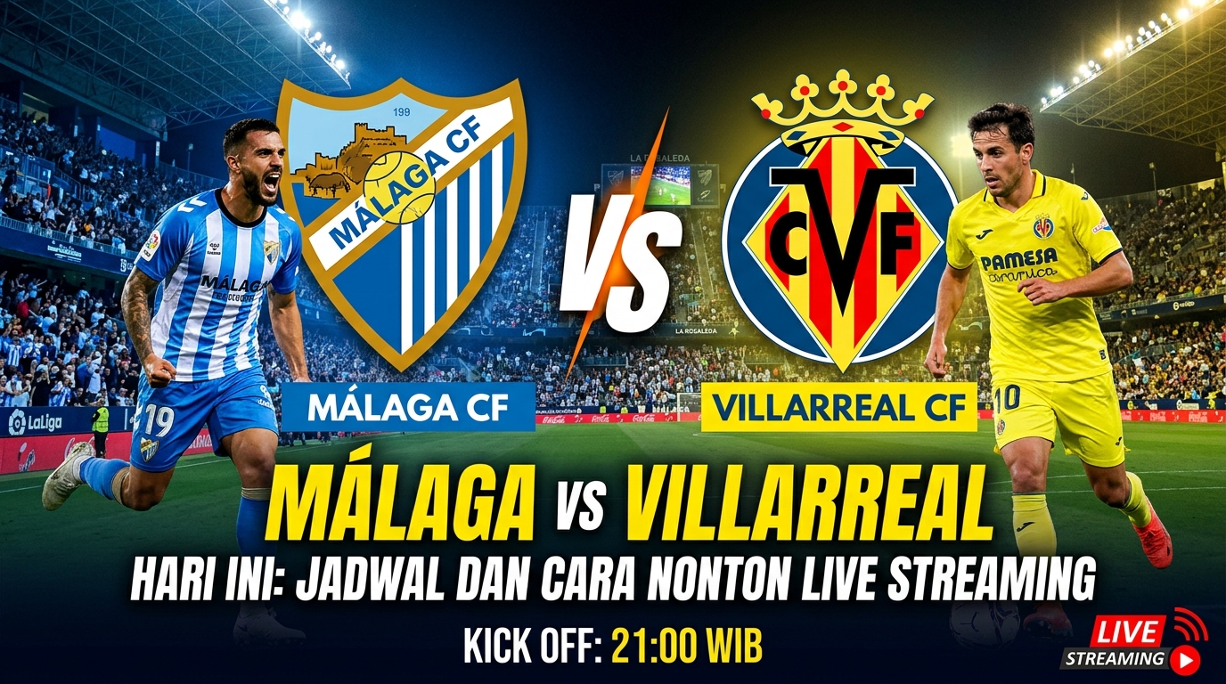 Málaga vs Villarreal Hari Ini: Jadwal dan Cara Nonton Live Streaming