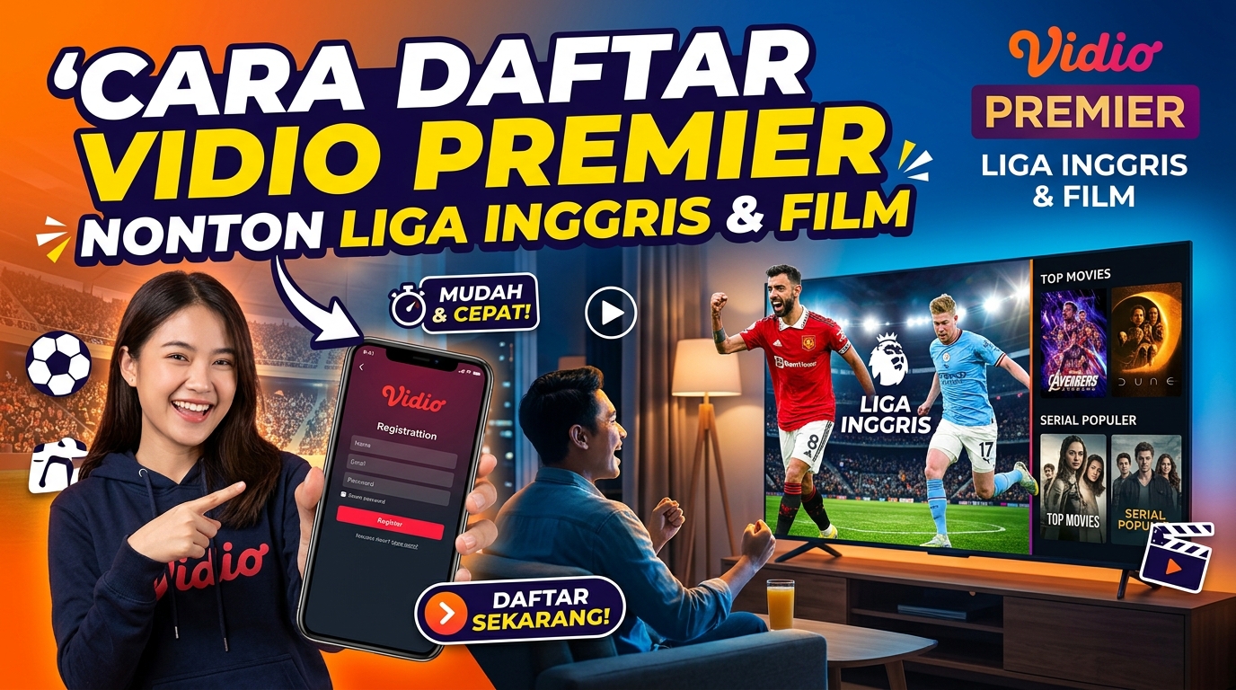 Cara Daftar Akun Vidio Premier untuk Nonton Liga Inggris dan Film