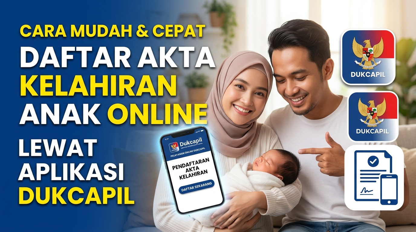 Cara Daftar Akta Kelahiran Anak Online Lewat Aplikasi Dukcapil