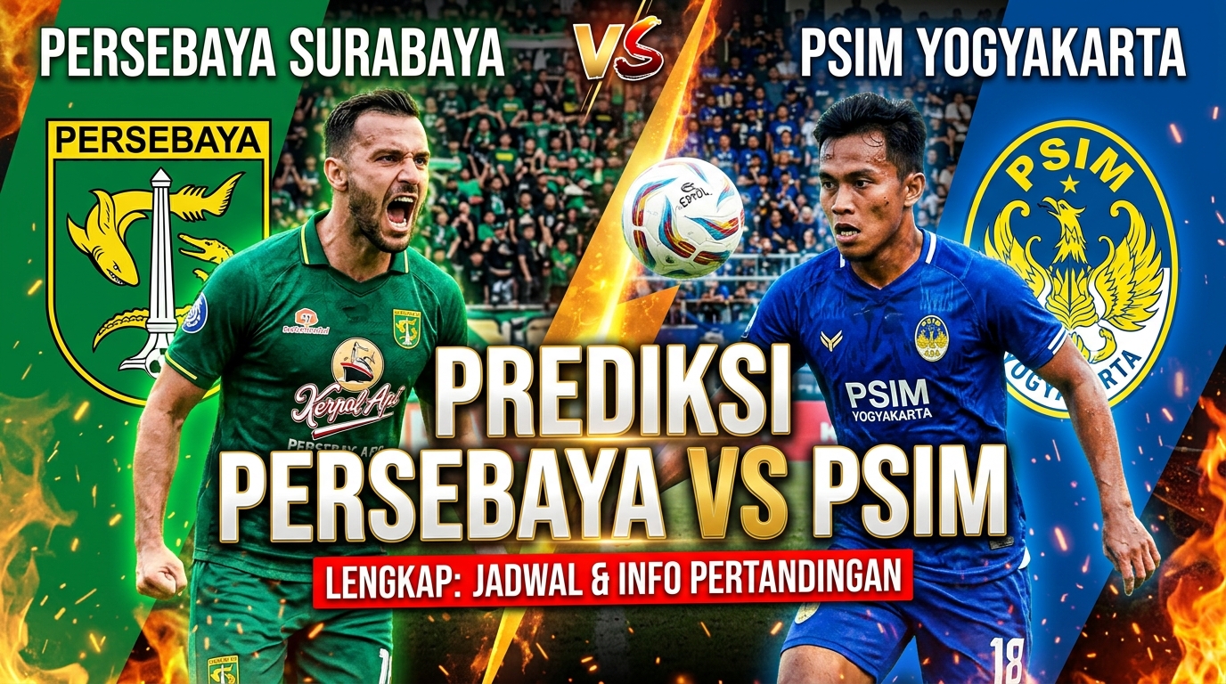 Prediksi Persebaya vs PSIM Lengkap dengan Jadwal dan Info Pertandingan