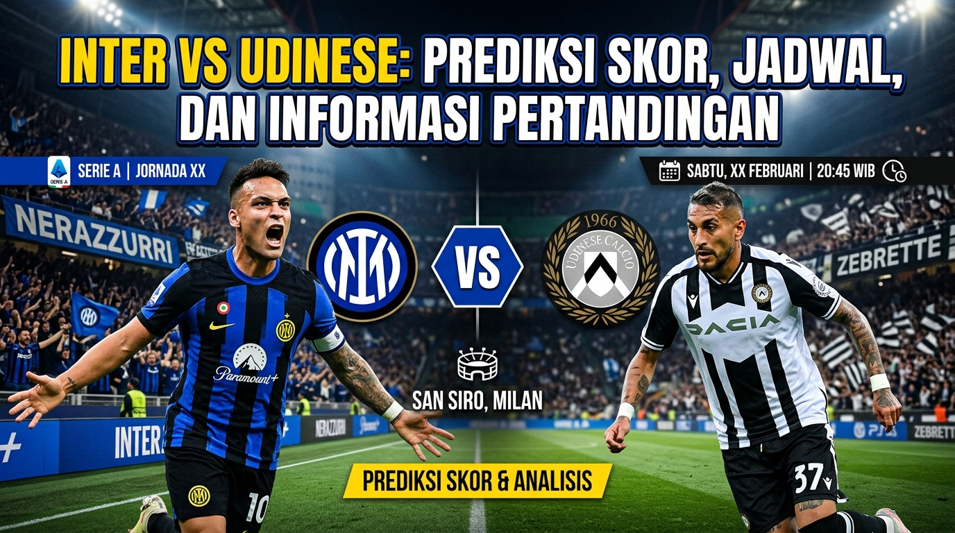 Inter vs Udinese: Prediksi Skor, Jadwal, dan Informasi Pertandingan