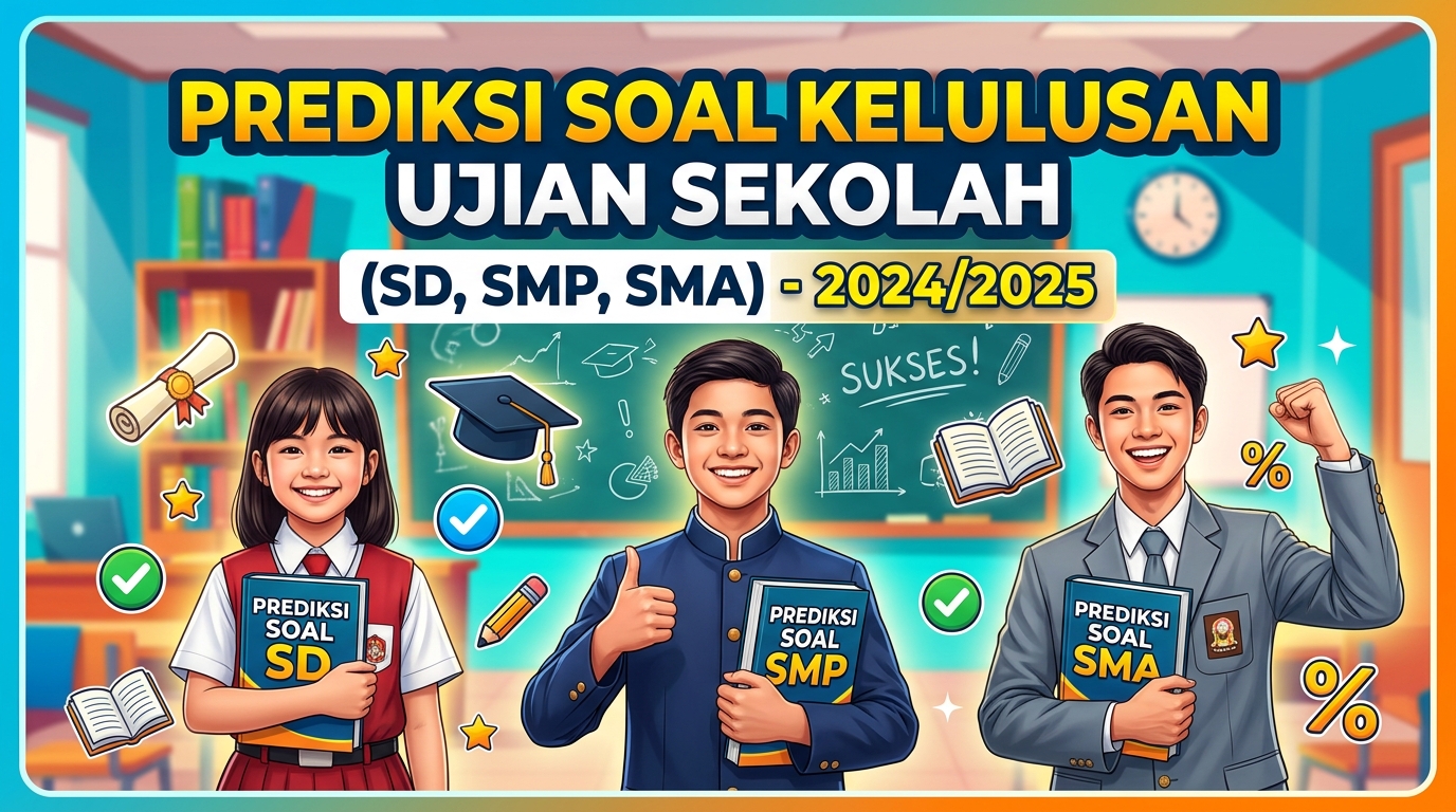 Prediksi Soal Kelulusan Ujian Sekolah SD SMP SMA dan Pembahasannya