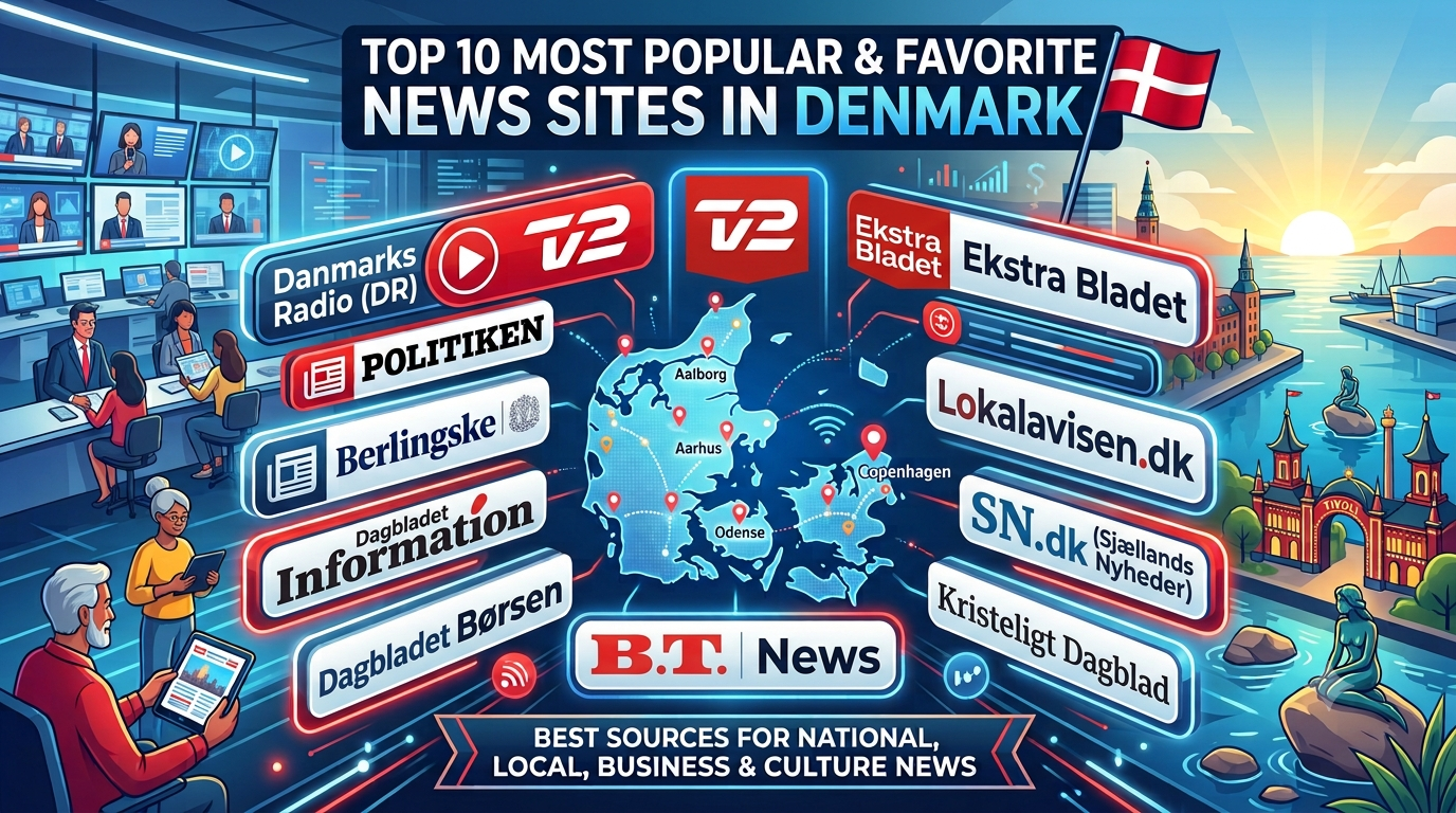 Top 10 Most Popular and Favorite News Sites in Denmark