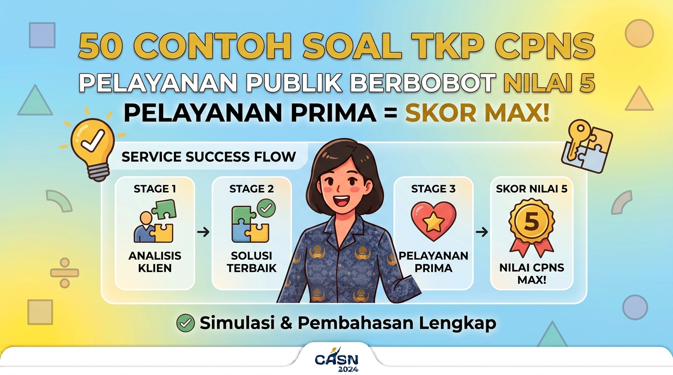 50 Contoh Soal TKP CPNS Pelayanan Publik Berbobot Nilai 5