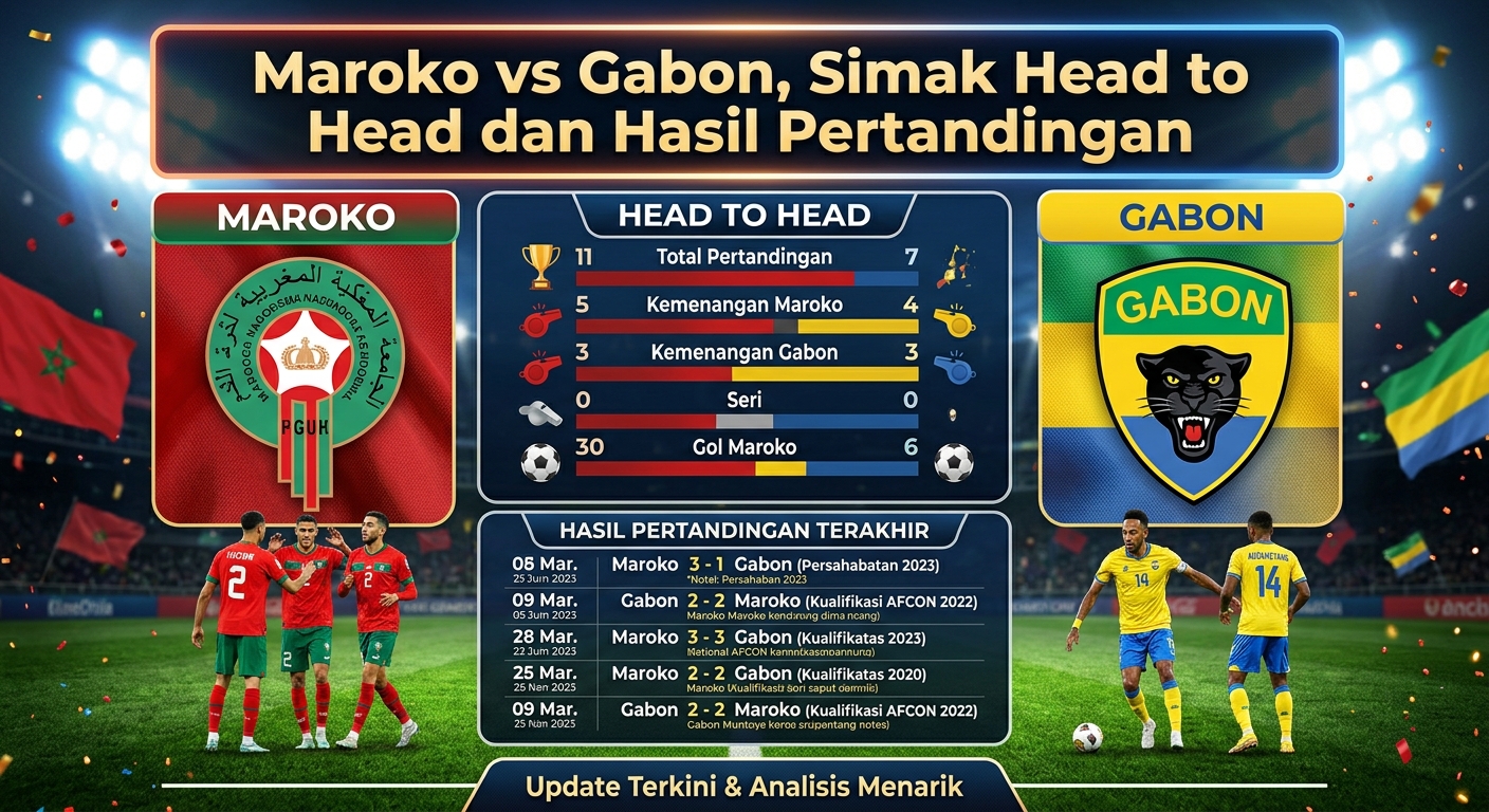 Maroko vs Gabon, Simak Head to Head dan Hasil Pertandingan