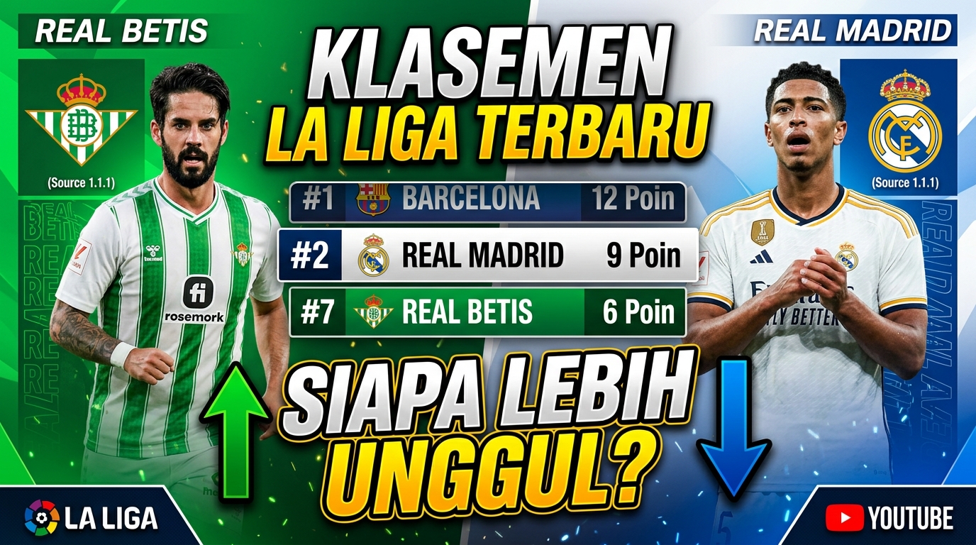 Klasemen Real Betis vs Real Madrid Terbaru, Siapa Lebih Unggul?