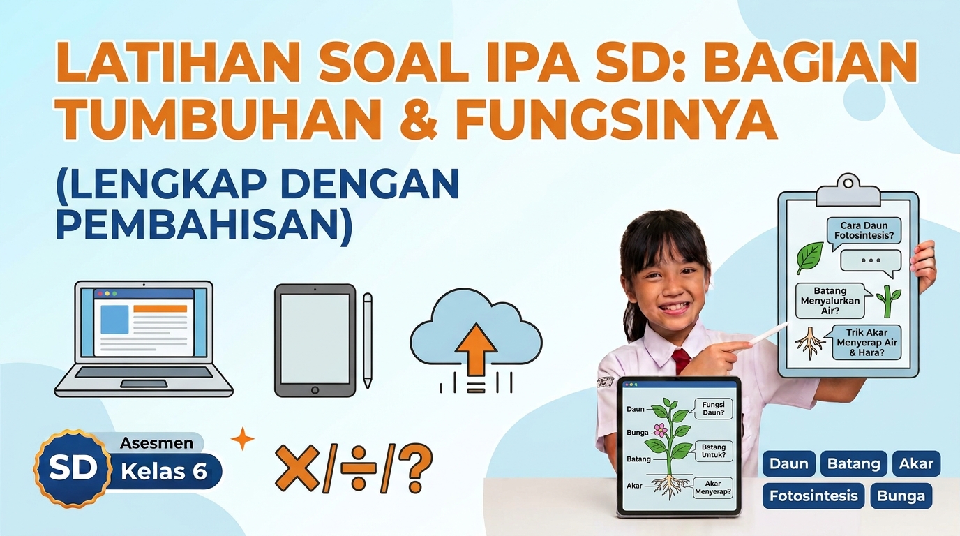 Soal Latihan IPA SD Materi Bagian Tumbuhan dan Fungsinya