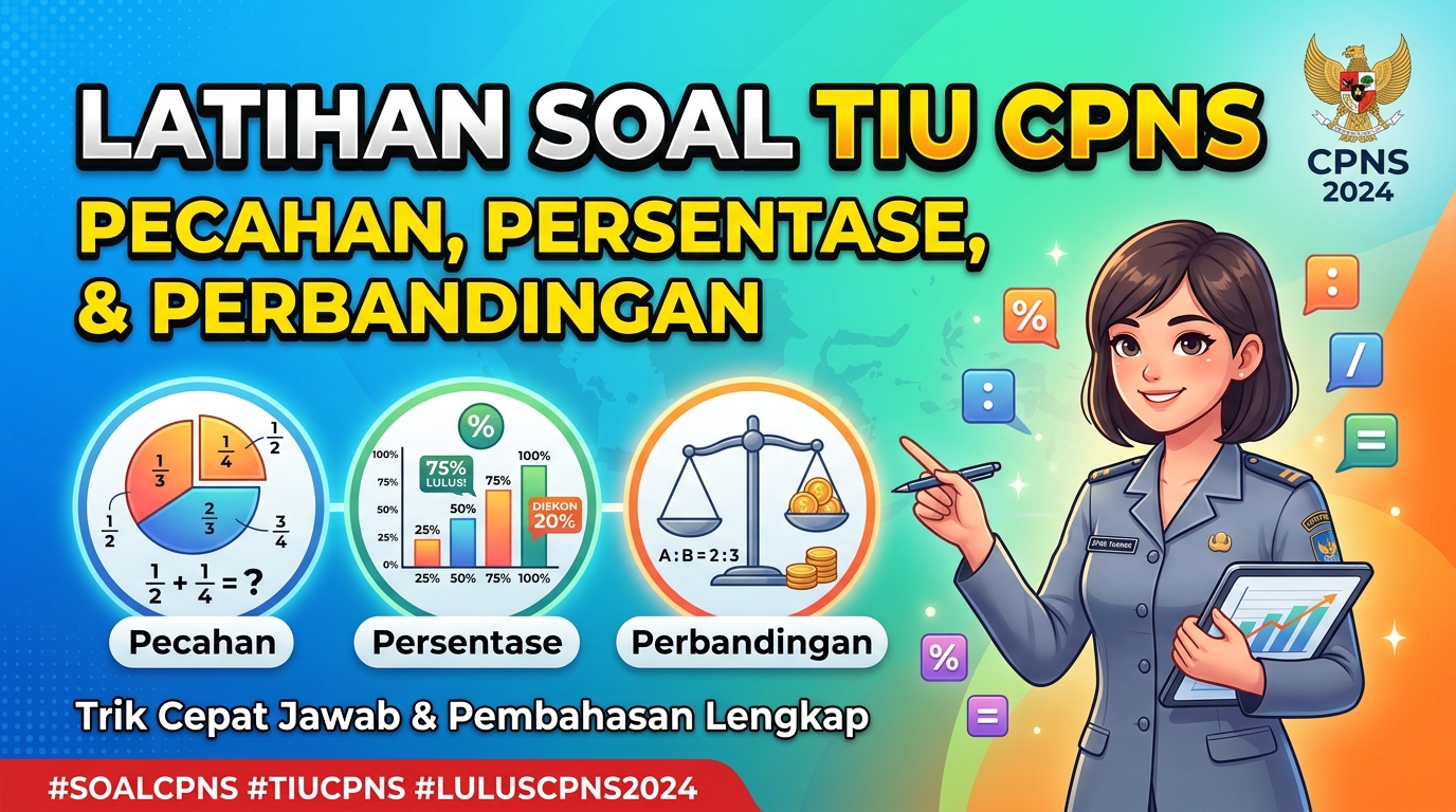 Latihan Soal TIU CPNS Pecahan, Persentase, dan Perbandingan