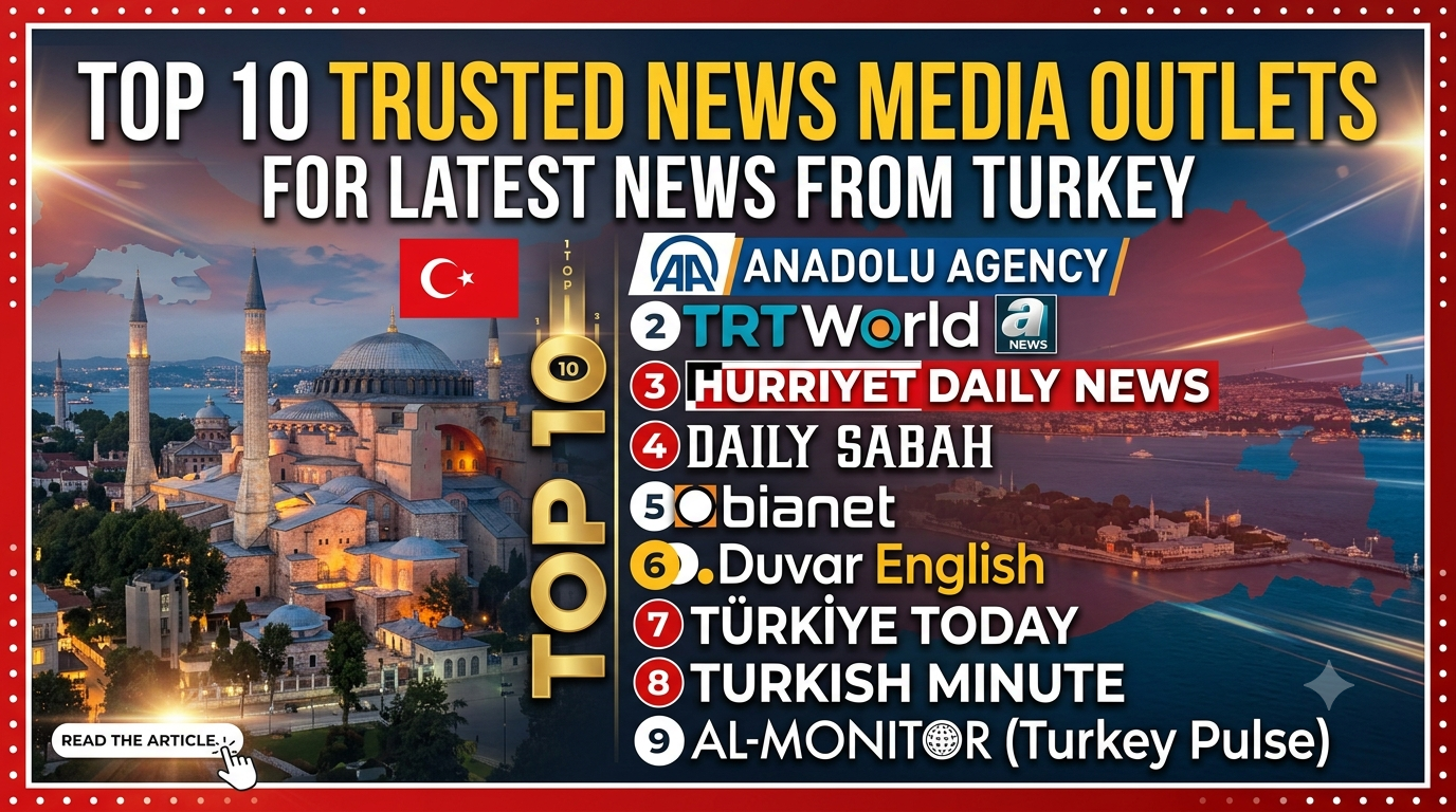 Top 10 Trusted News Media Outlets for Latest News from Turkey