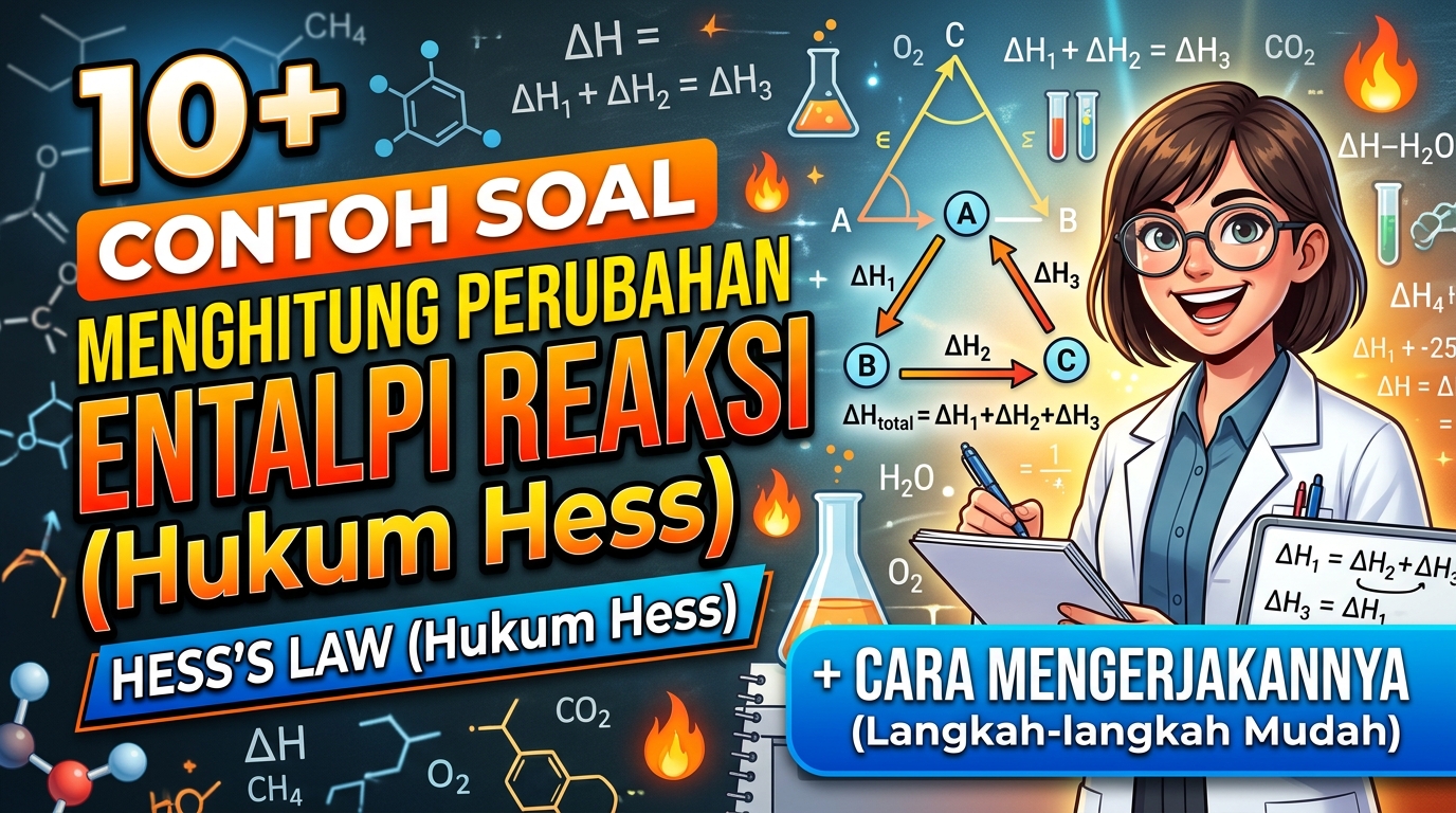 Contoh Soal Menghitung Perubahan Entalpi Reaksi (Hukum Hess) dan Cara Mengerjakannya