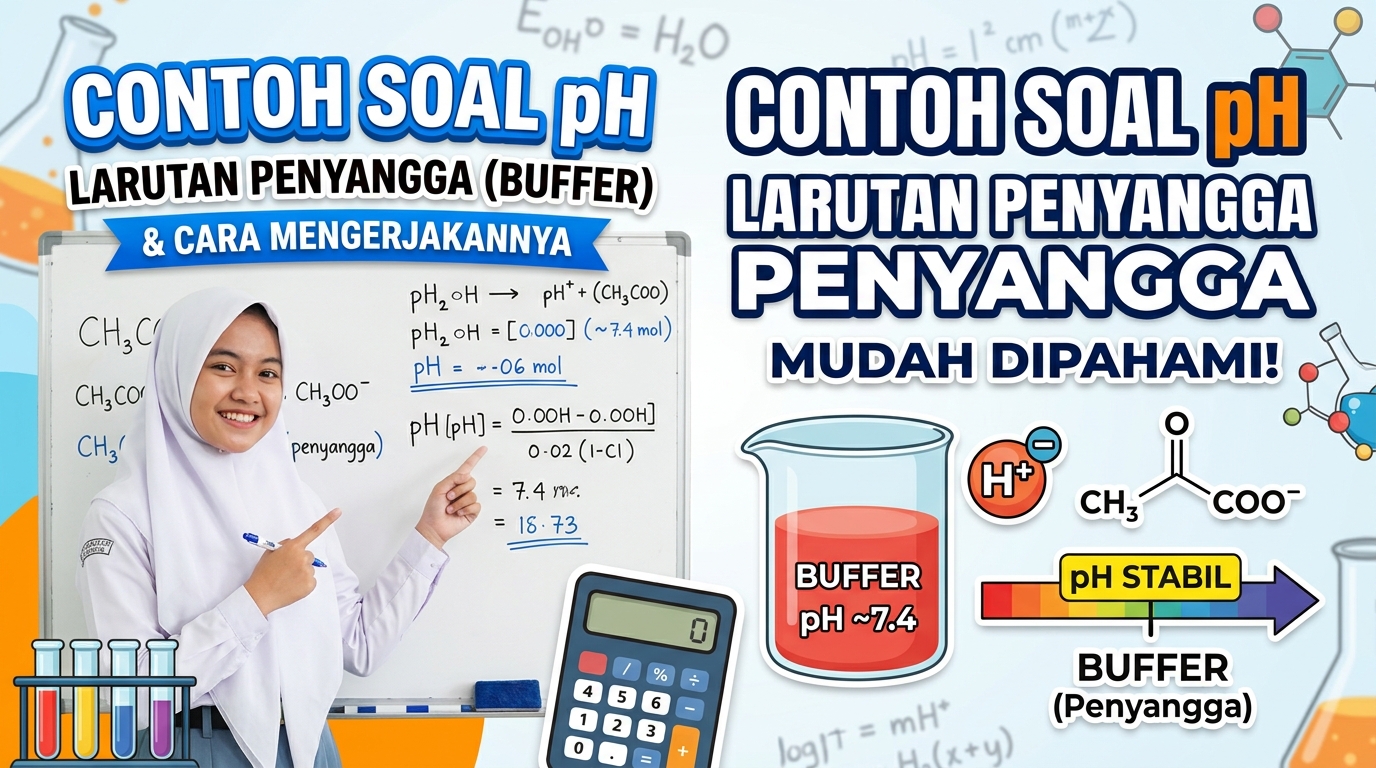 Contoh Soal Menghitung pH Larutan Penyangga (Buffer) dan Cara Mengerjakannya