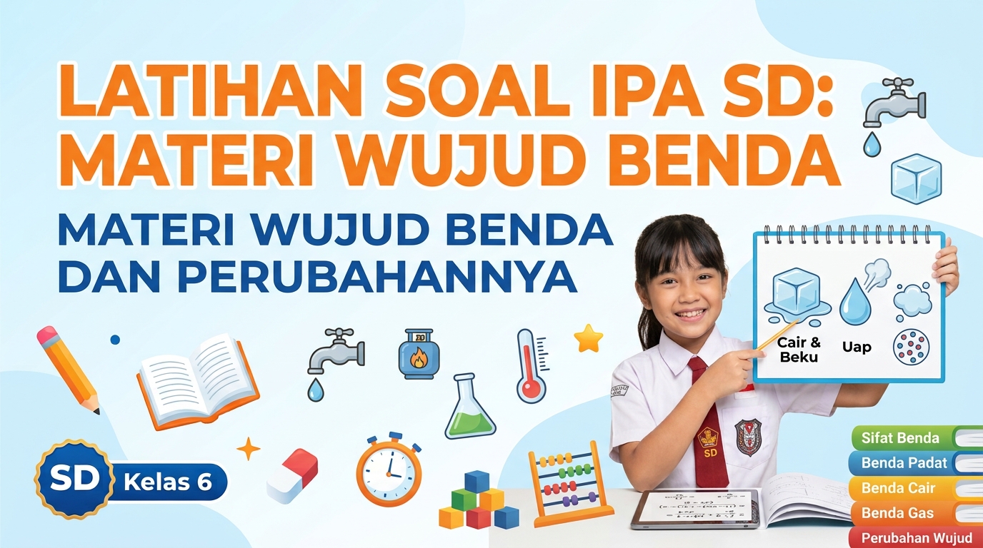 Latihan Soal IPA SD Materi Wujud Benda dan Perubahannya