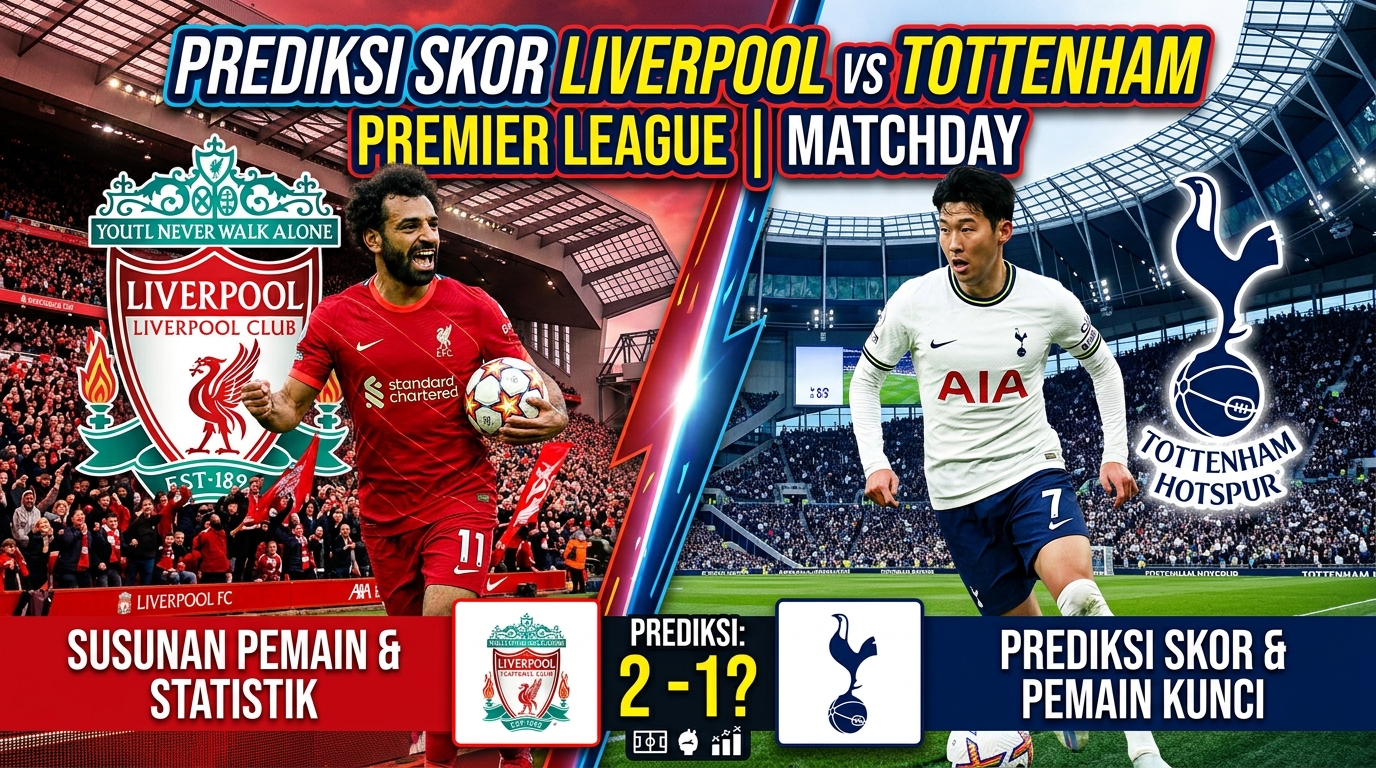 Liverpool vs Tottenham: Prediksi Skor, Susunan Pemain, dan Statistik