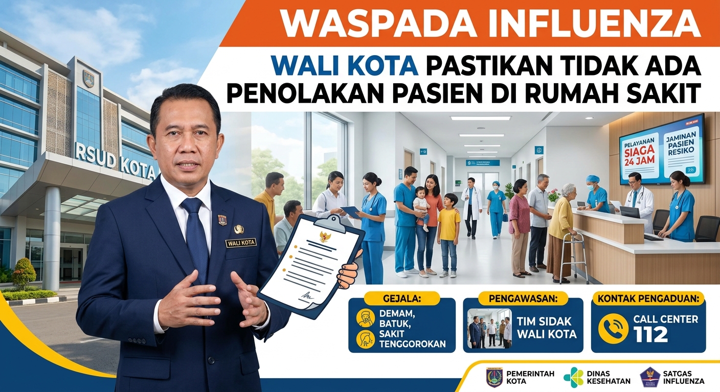 Waspada Influenza, Wali Kota Pastikan Tidak Ada Penolakan Pasien di Rumah Sakit