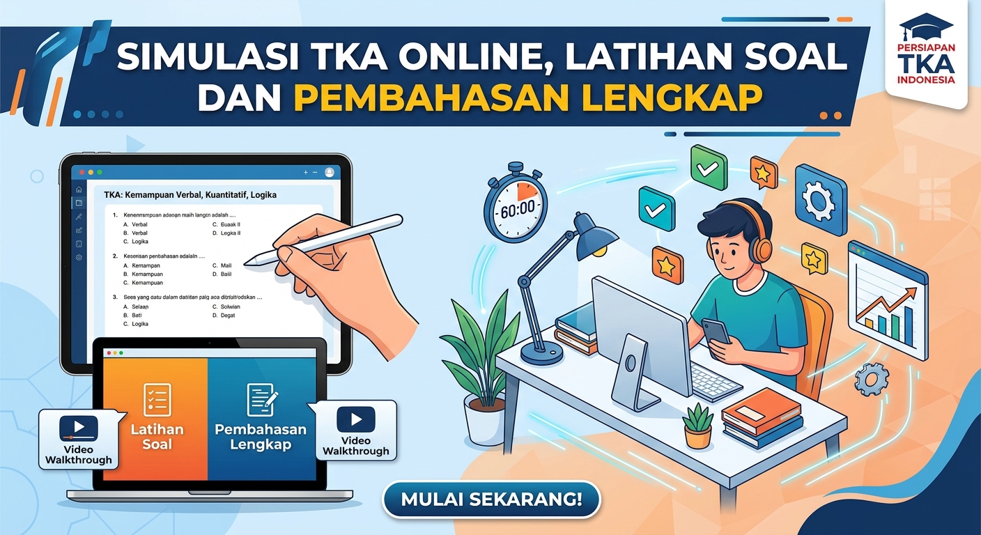 Simulasi TKA Online, Latihan Soal dan Pembahasan Lengkap
