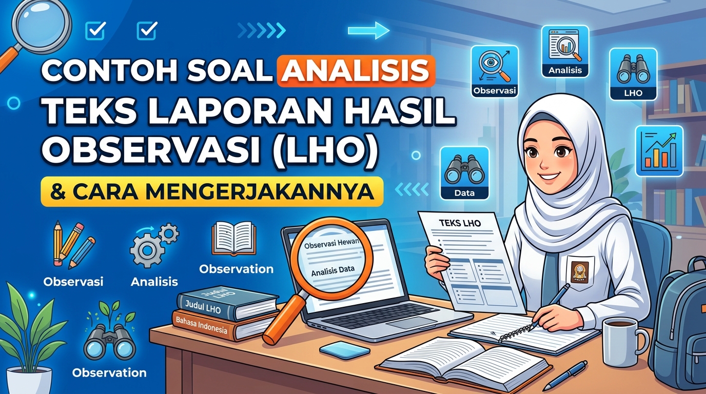 Contoh Soal Analisis Teks Laporan Hasil Observasi (LHO) dan Cara Mengerjakannya
