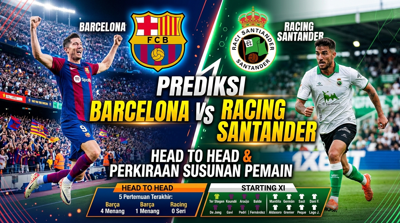 Prediksi Barcelona vs Racing Santander: Head to Head dan Perkiraan Susunan Pemain