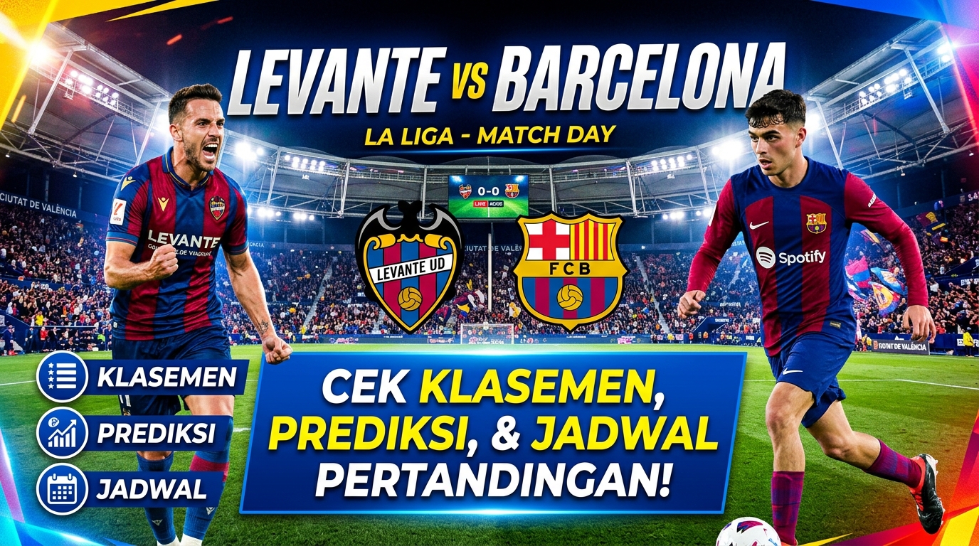 Levante vs Barcelona: Cek Klasemen, Prediksi, dan Jadwal Pertandingan
