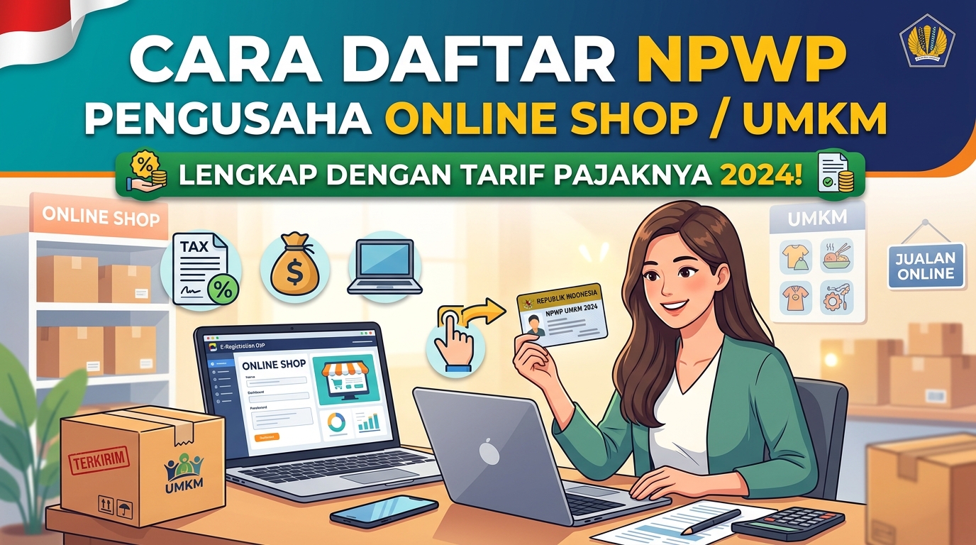 Cara Daftar NPWP Pengusaha Online Shop / UMKM Beserta Tarif Pajaknya