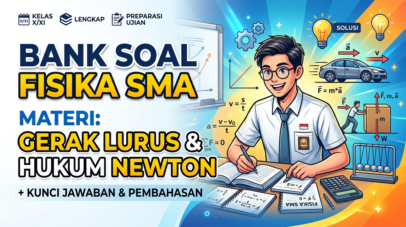 Bank Soal Fisika SMA Materi Gerak Lurus dan Hukum Newton