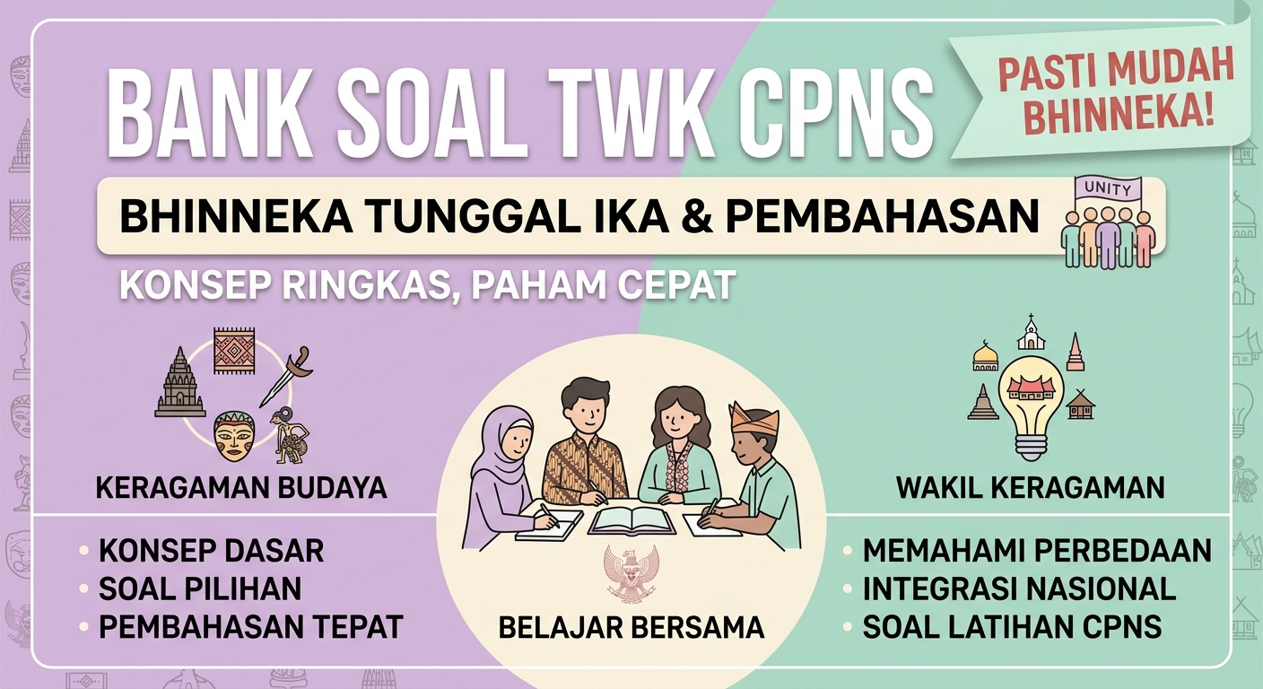 Bank Soal TWK CPNS Materi Bhinneka Tunggal Ika dan Pembahasan