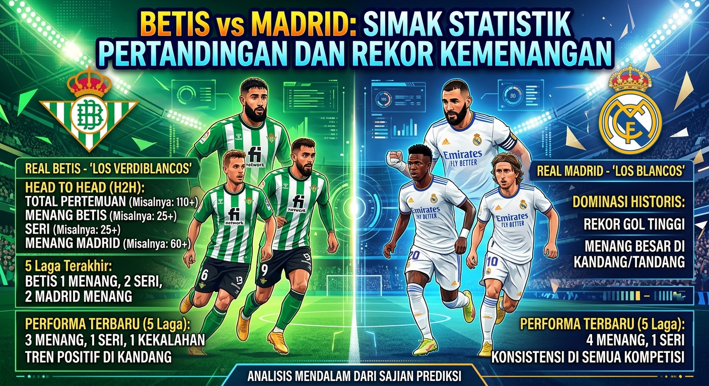 Betis vs Madrid: Simak Statistik Pertandingan dan Rekor Kemenangan