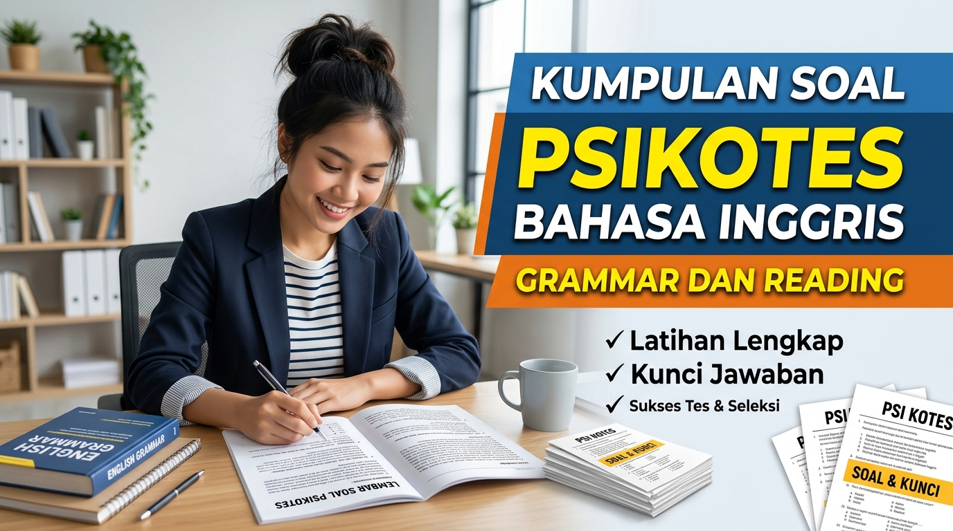 Kumpulan Soal Psikotes Bahasa Inggris Grammar dan Reading