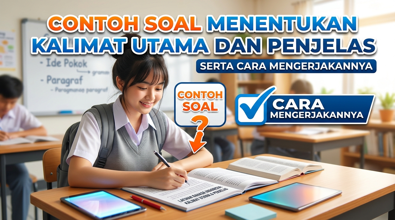 Contoh Soal Menentukan Kalimat Utama dan Penjelas beserta Cara Mengerjakannya