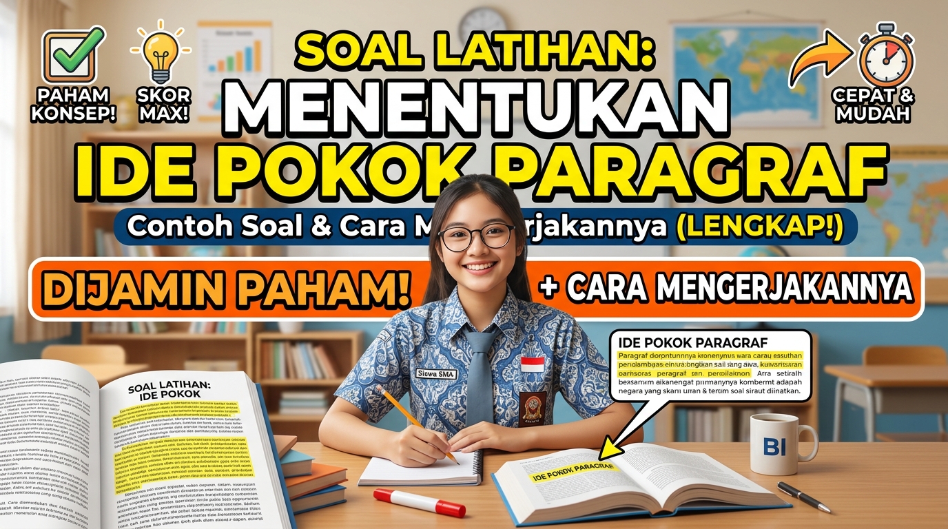 Contoh Soal Menentukan Ide Pokok Paragraf dan Cara Mengerjakannya