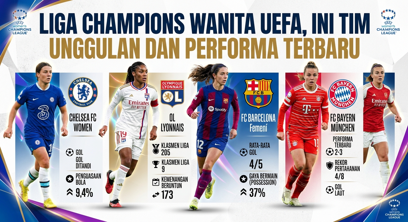 Liga Champions Wanita UEFA, Ini Tim Unggulan dan Performa Terbaru