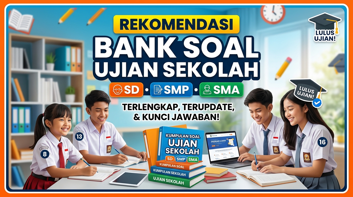 Rekomendasi Bank Soal Ujian Sekolah SD SMP SMA Terlengkap