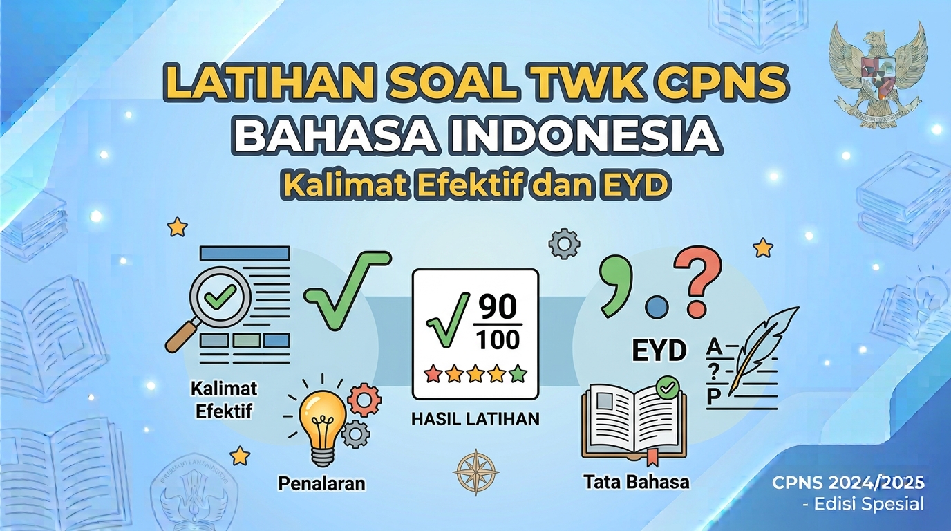 Latihan Soal TWK CPNS Bahasa Indonesia Kalimat Efektif dan EYD